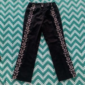 Vintage International Concepts embroidered pants